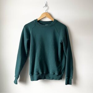 American Giant Forest Green Pullover Crewneck Sweatshirt 100% Cotton Small